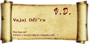Vajai Dóra névjegykártya